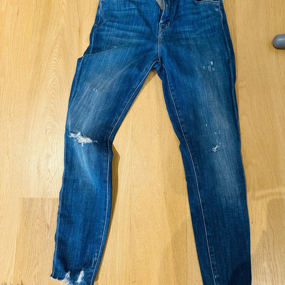 J Brand Blue Skinny Distressed Jeans